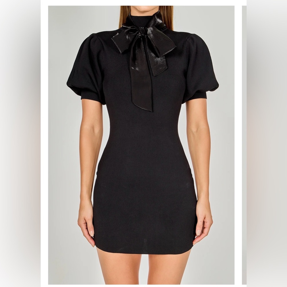 Endless Rose Bow tie Mini Dress Size S - Picture 4 of 13